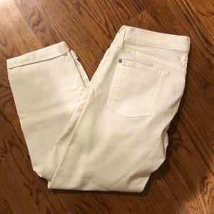 7 for all mankind white crop jeans